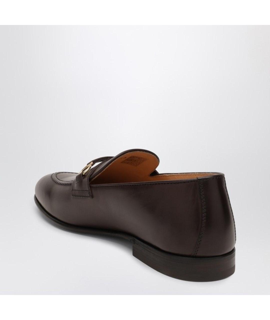 BRUNELLO CUCINELLI Коричневые кожаные лоферы, фото 3