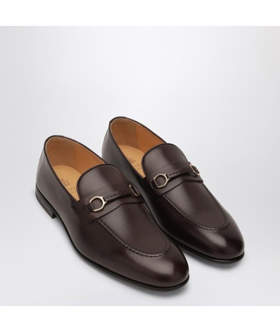 BRUNELLO CUCINELLI Коричневые кожаные лоферы, фото 2