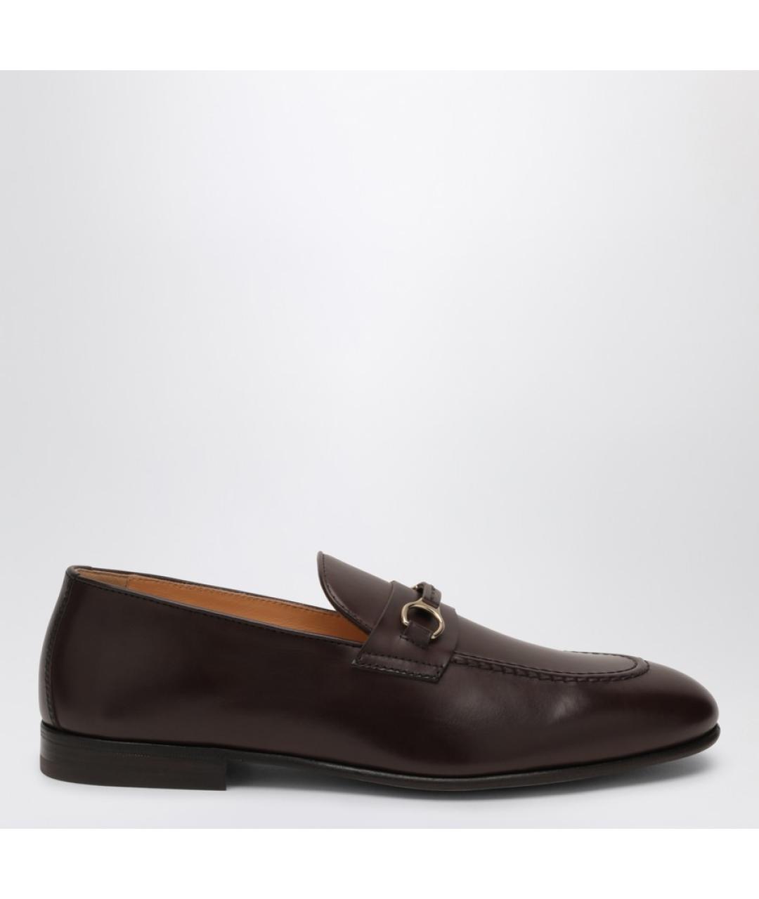 BRUNELLO CUCINELLI Коричневые кожаные лоферы, фото 4