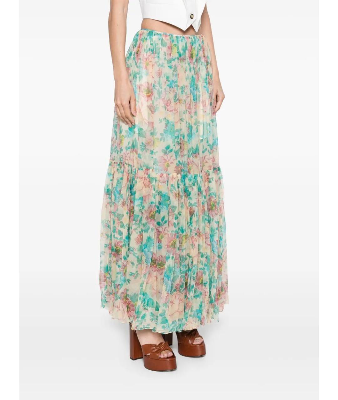 CHLOE Мульти шелковая юбка миди, фото 4