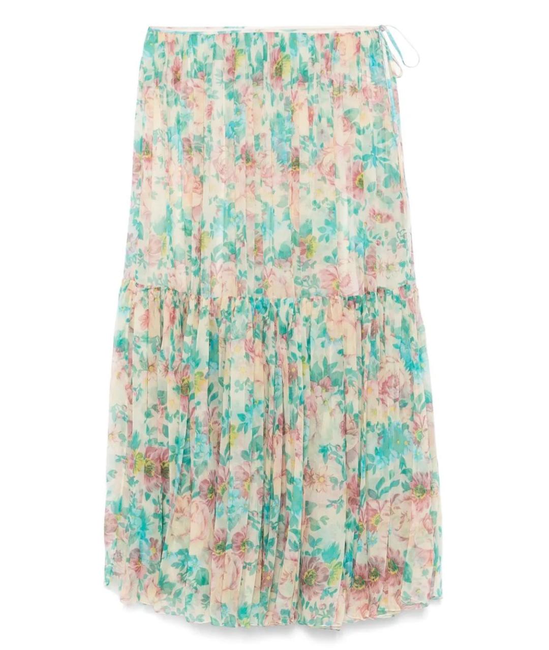 CHLOE Мульти шелковая юбка миди, фото 2