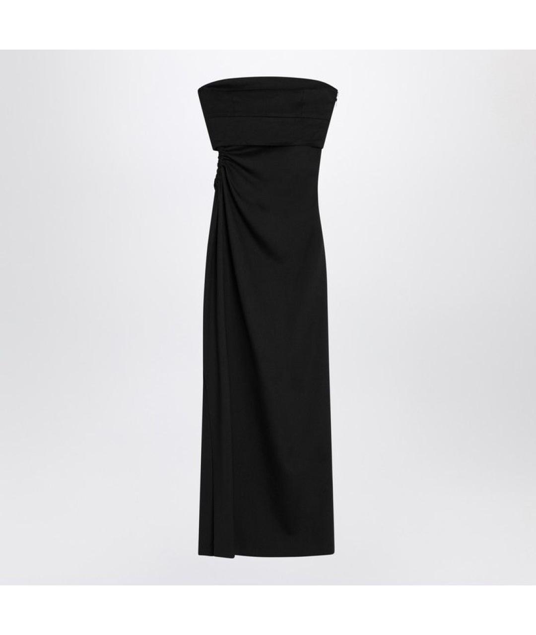 MAX MARA Черное хлопковое повседневное платье, фото 2