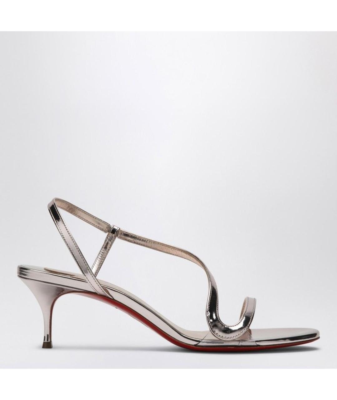 CHRISTIAN LOUBOUTIN Розовые кожаные босоножки, фото 3