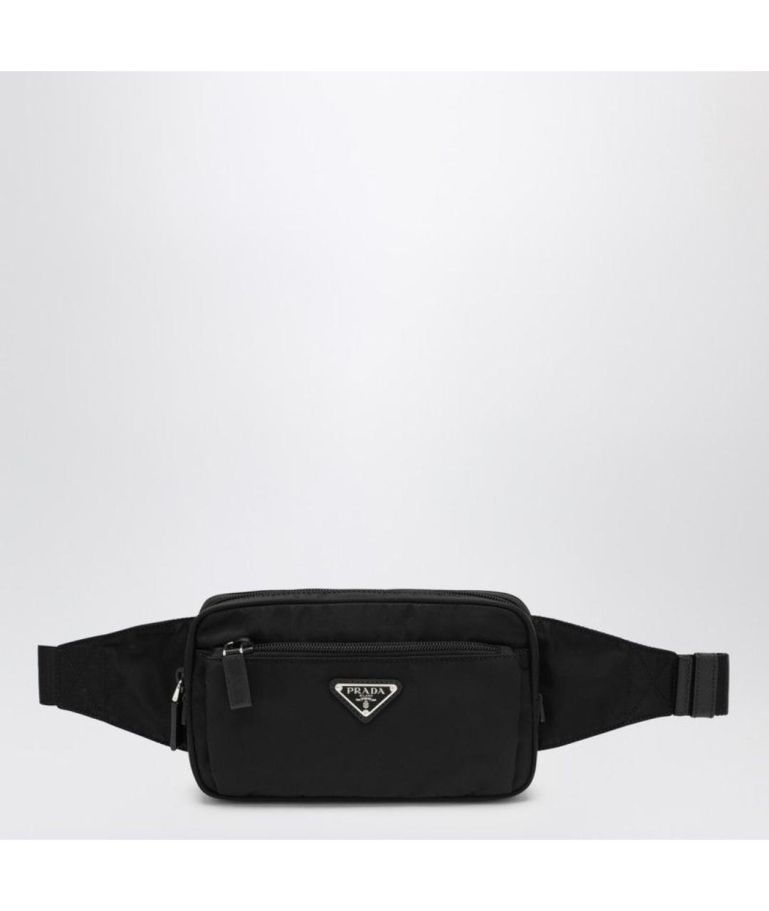 PRADA Черная кожаная поясная сумка, фото 3