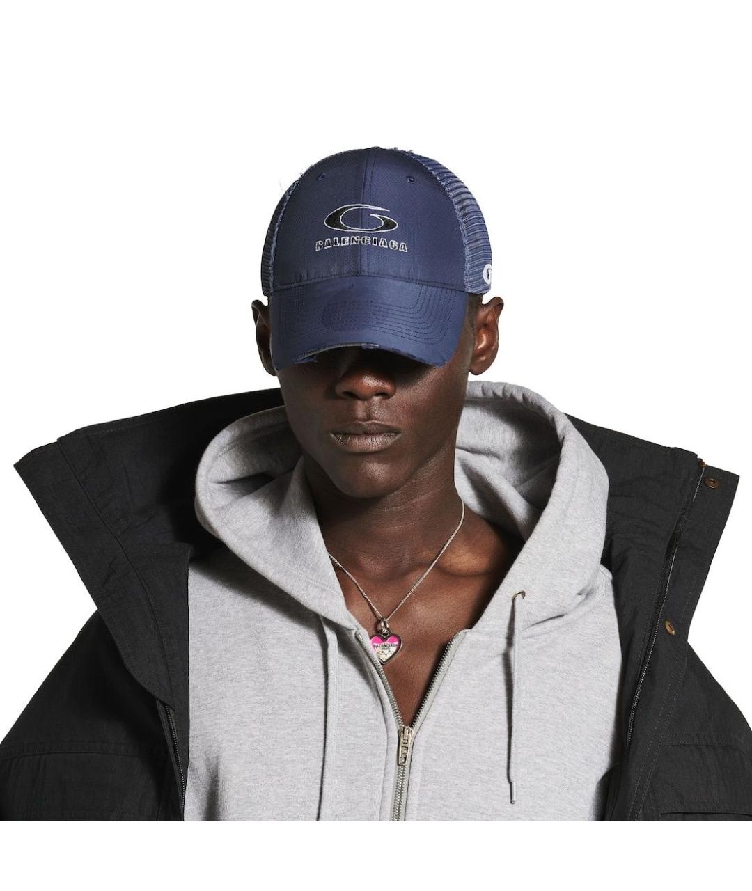 BALENCIAGA Синяя синтетическая кепка/бейсболка, фото 5