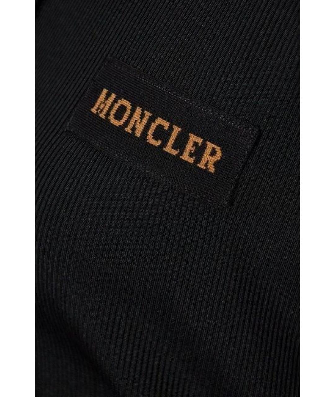 MONCLER Черное вискозное повседневное платье, фото 2