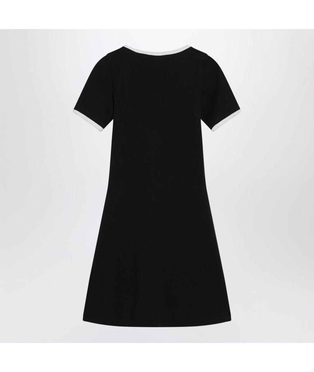 COURREGES Черное хлопковое повседневное платье, фото 2