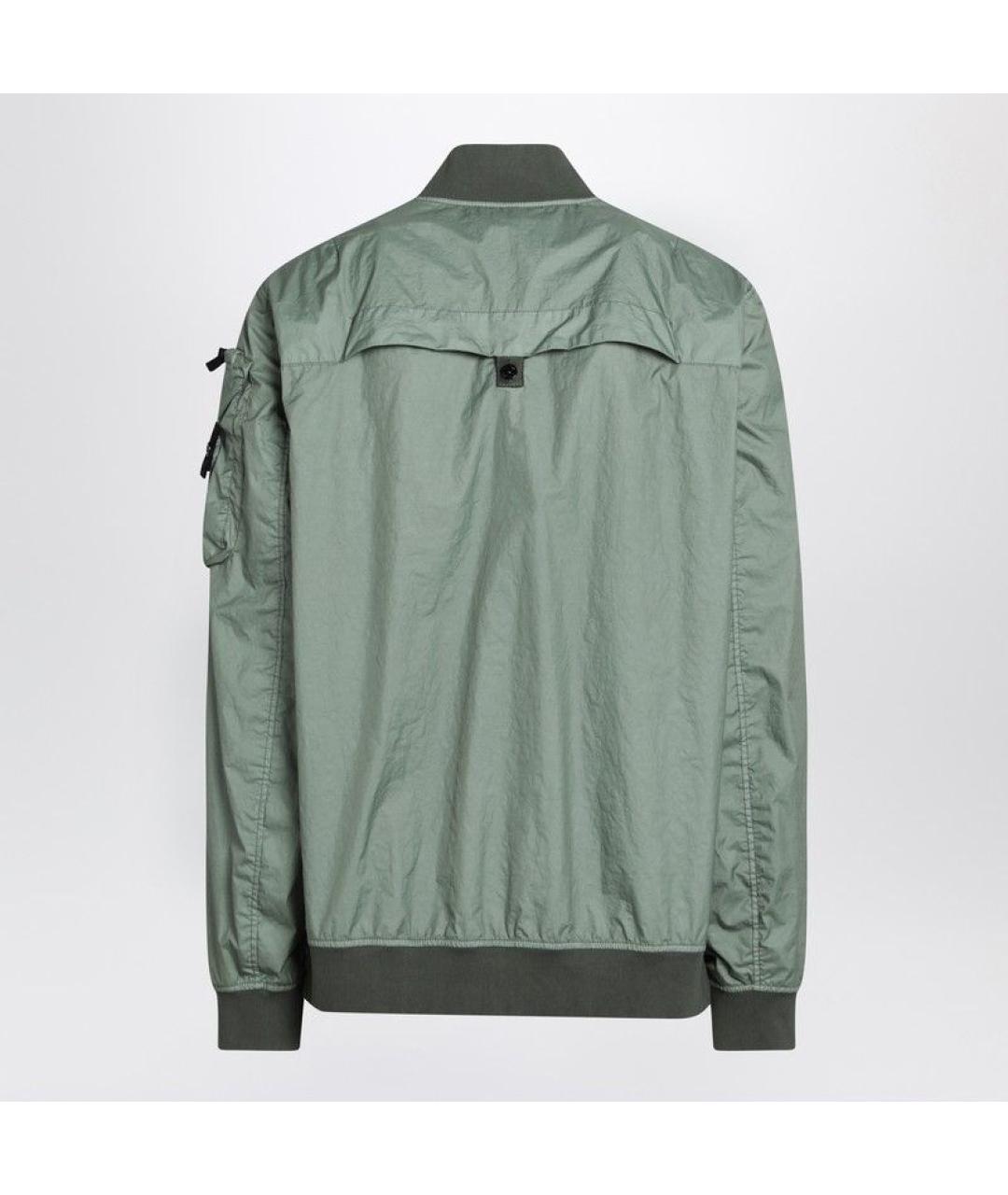 STONE ISLAND Зеленая полиэстеровая куртка, фото 2