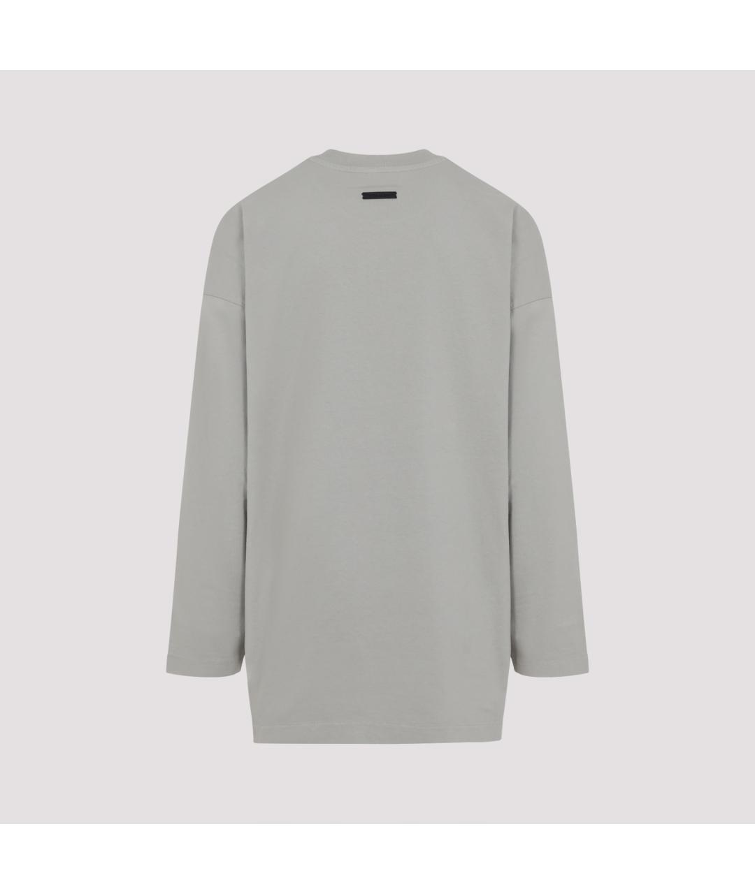 FEAR OF GOD Серая хлопковая футболка, фото 3