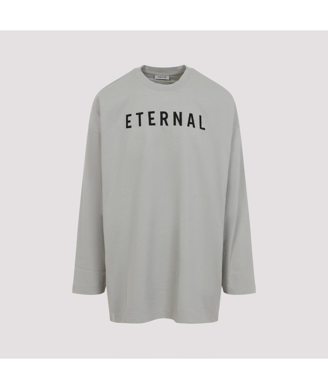 FEAR OF GOD Серая хлопковая футболка, фото 2