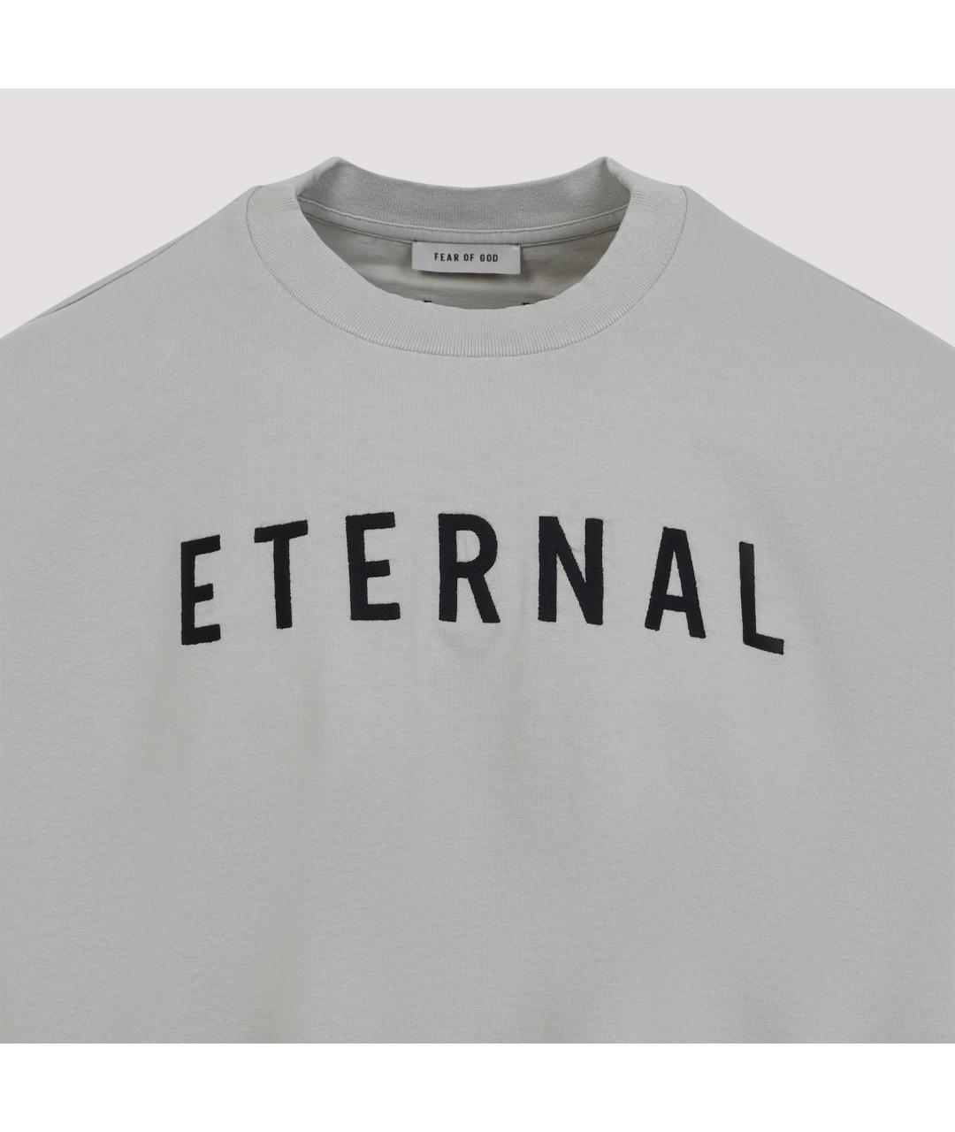FEAR OF GOD Серая хлопковая футболка, фото 4
