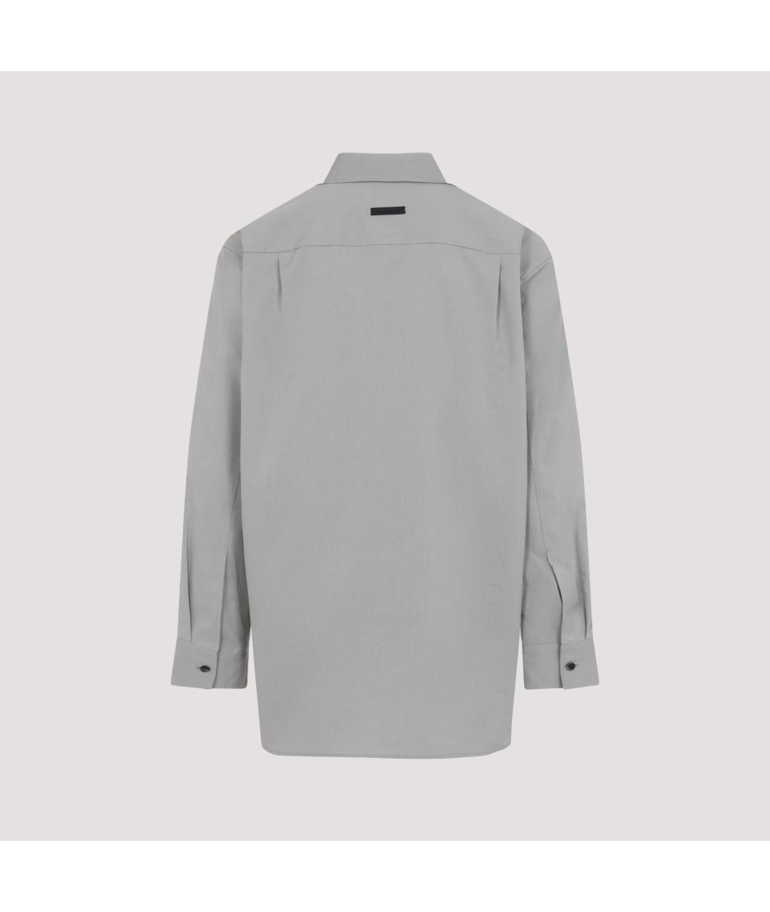 FEAR OF GOD Серая хлопковая кэжуал рубашка, фото 3