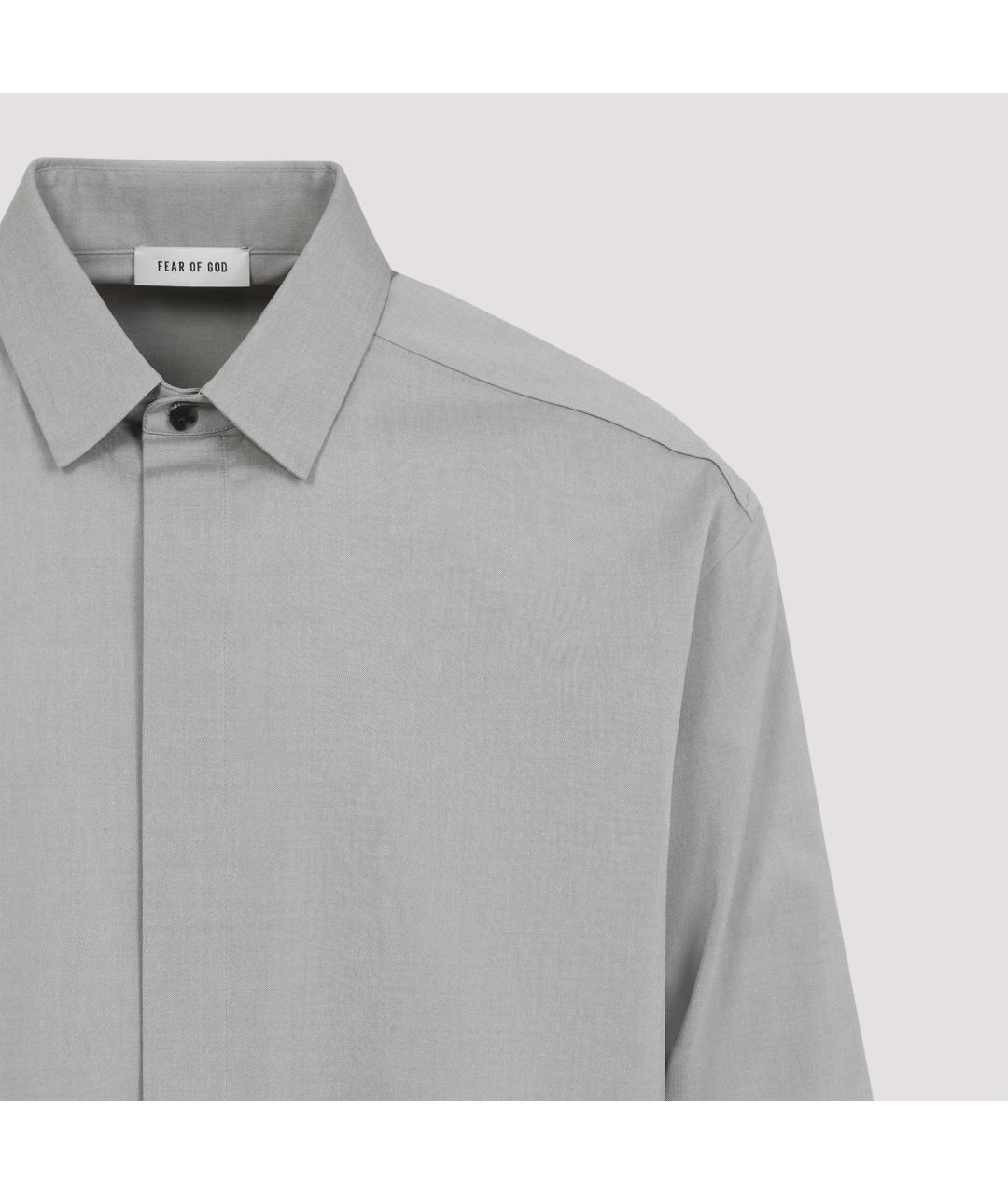 FEAR OF GOD Серая хлопковая кэжуал рубашка, фото 5