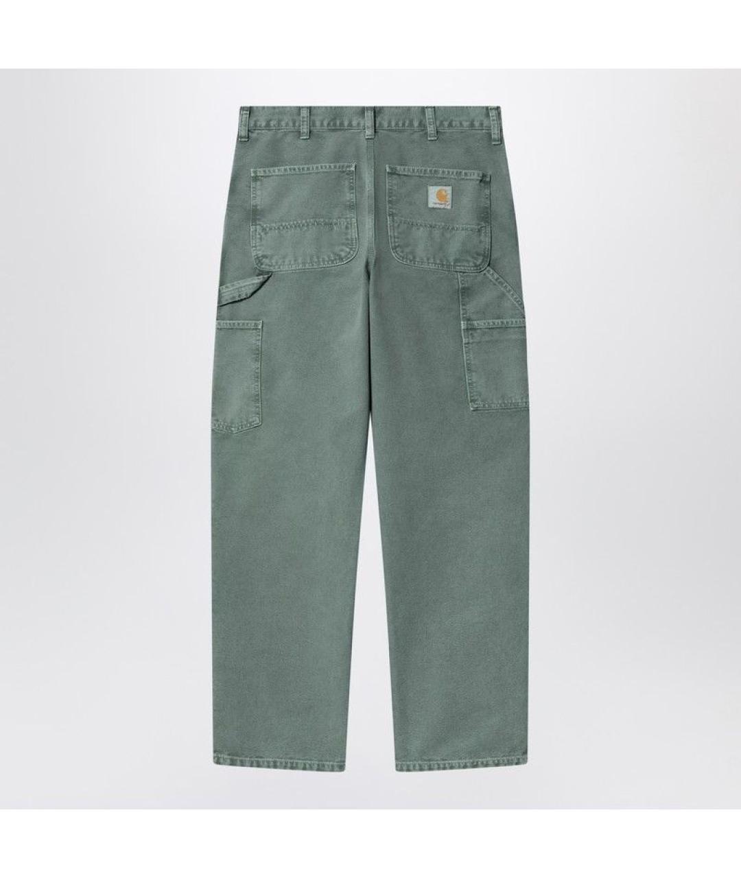 CARHARTT WIP Зеленые хлопковые повседневные брюки, фото 2