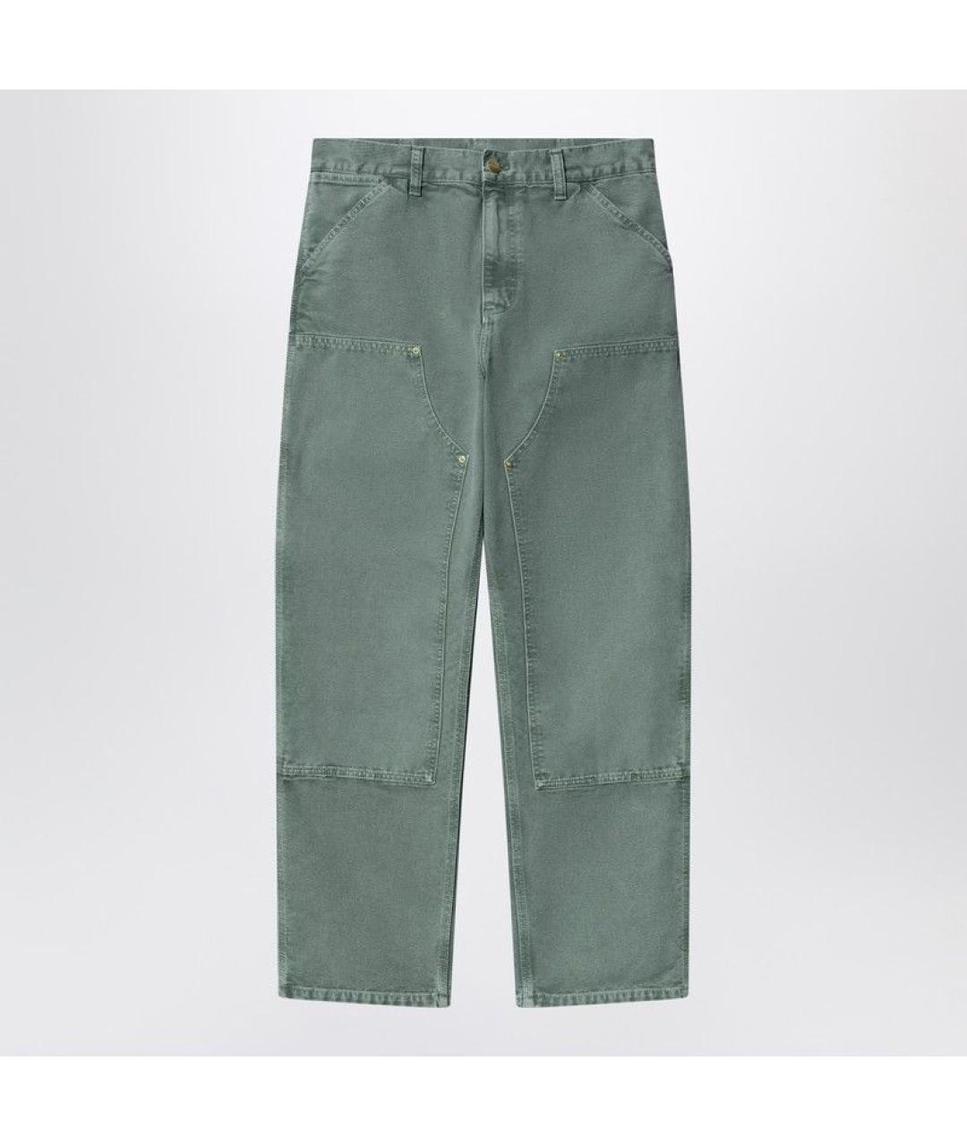 CARHARTT WIP Зеленые хлопковые повседневные брюки, фото 3