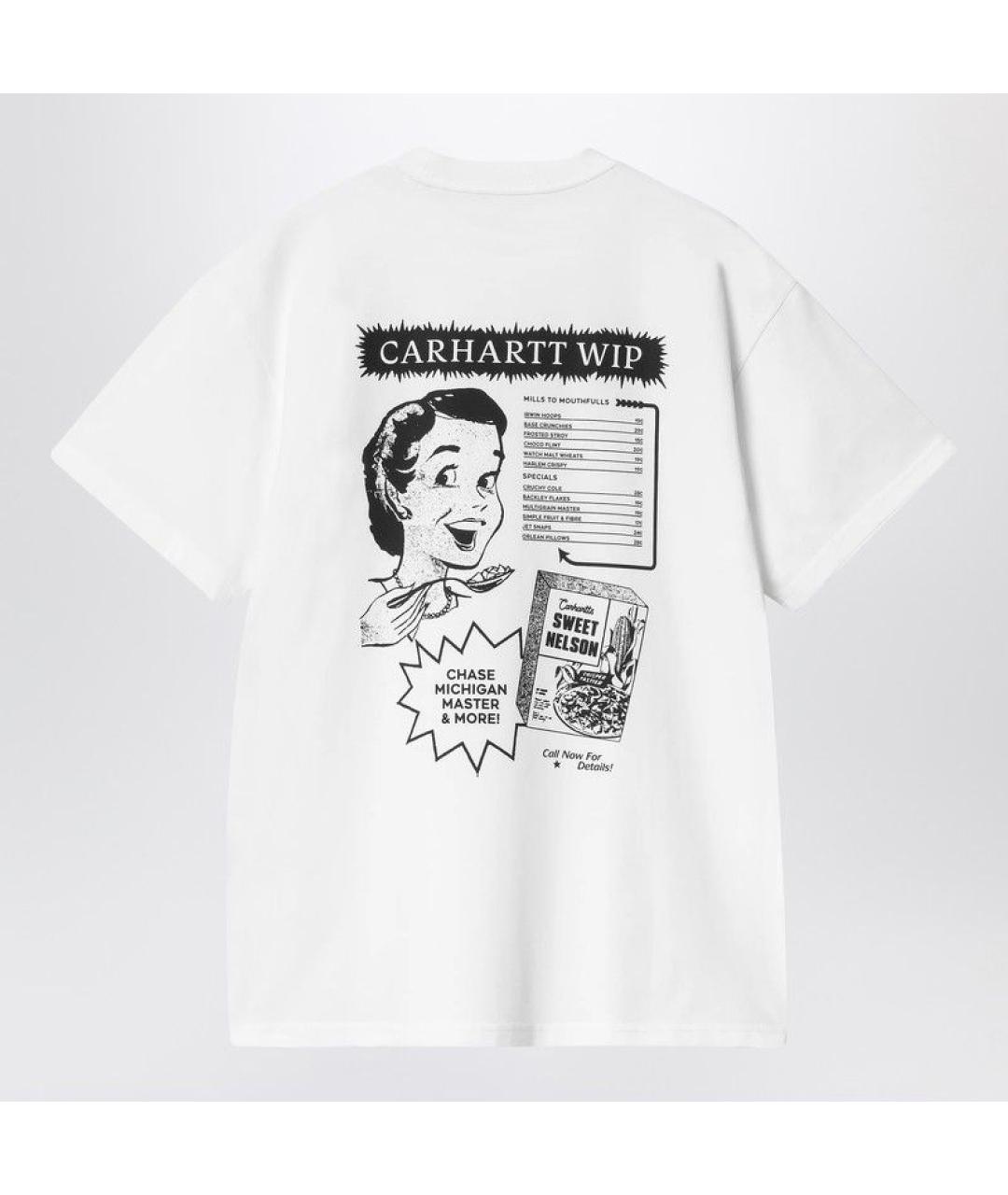 CARHARTT WIP Белая хлопковая футболка, фото 2