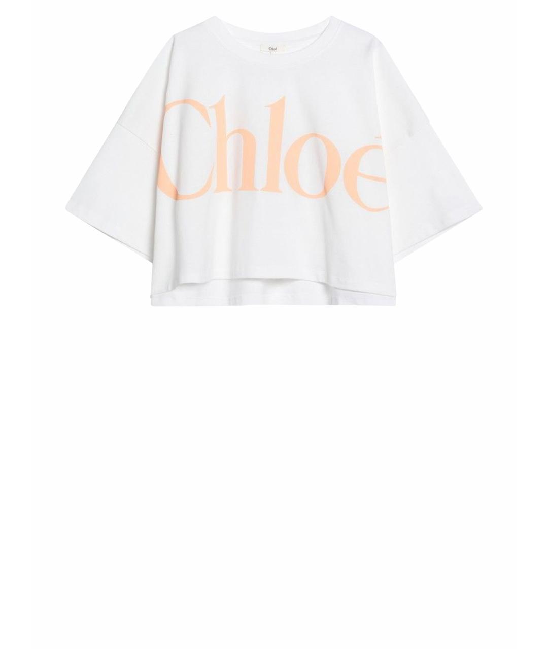 CHLOE Белая хлопковая футболка, фото 1