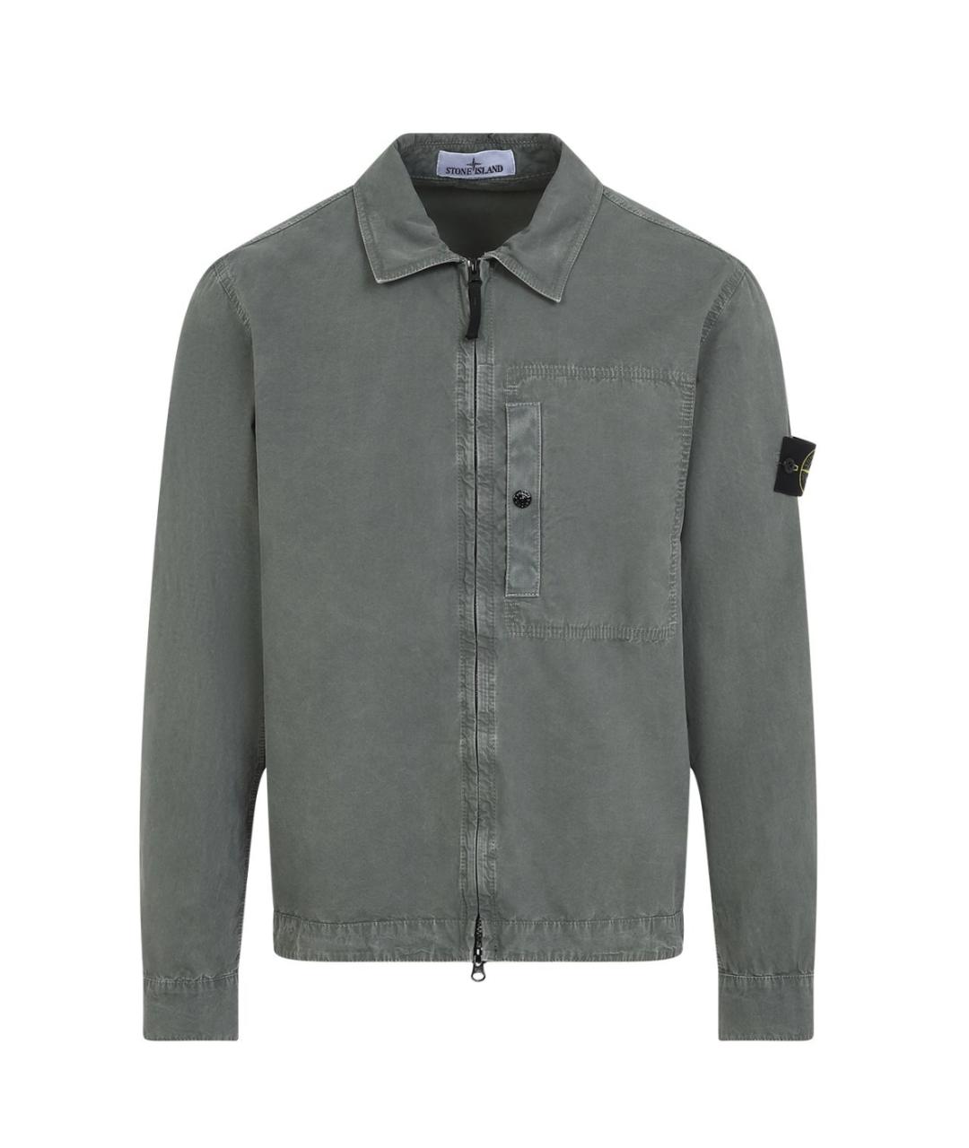 STONE ISLAND Зеленая хлопковая кэжуал рубашка, фото 1