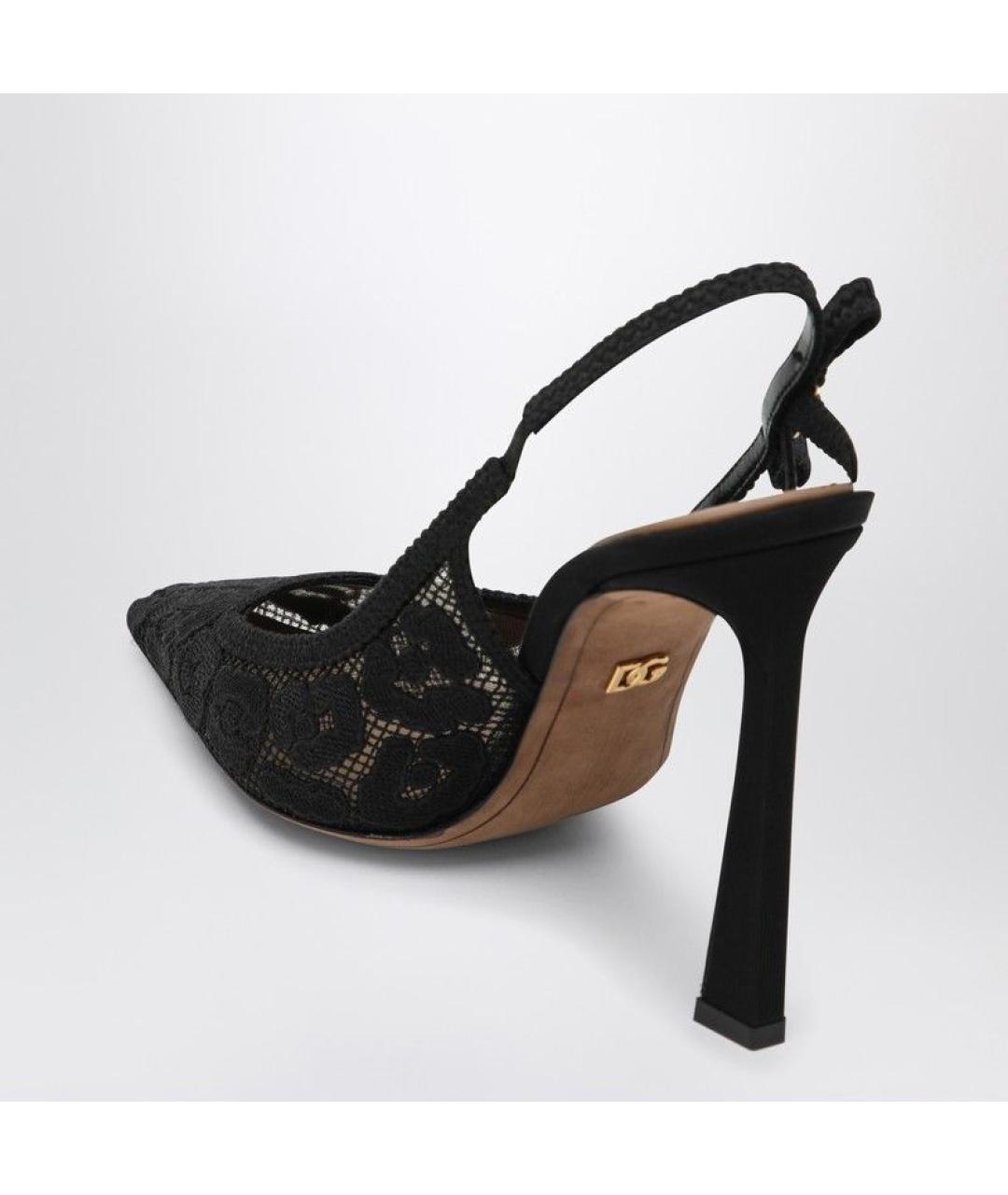 DOLCE&GABBANA Черные синтетические туфли, фото 3