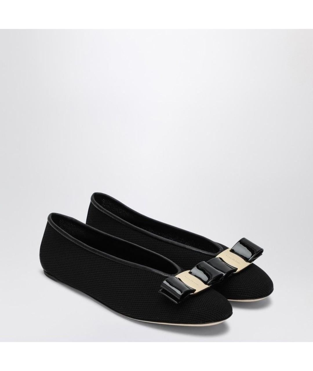 FERRAGAMO Черные балетки, фото 2