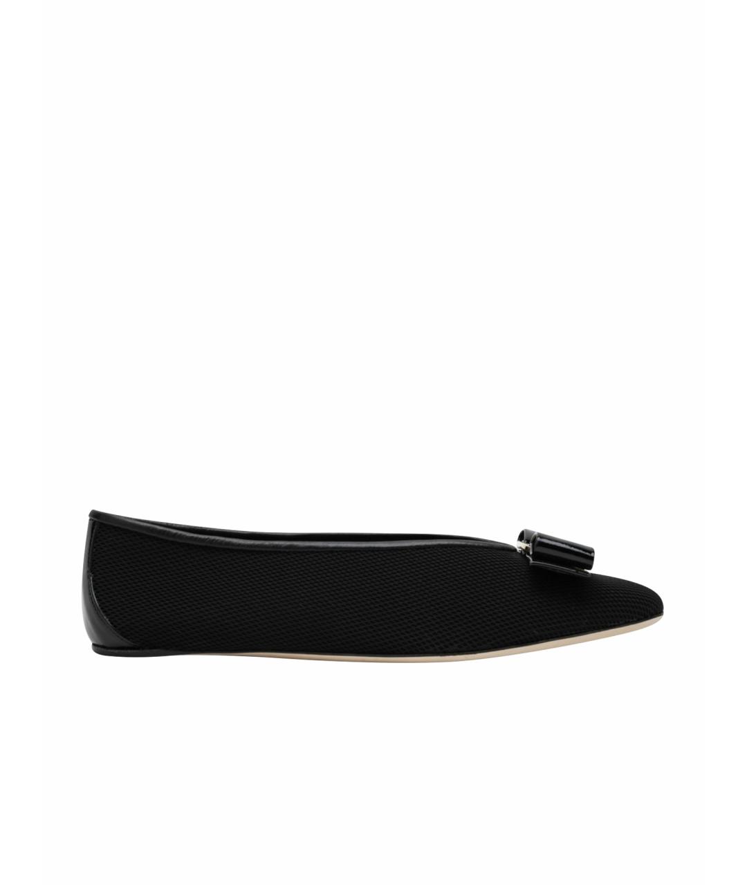 FERRAGAMO Черные балетки, фото 1