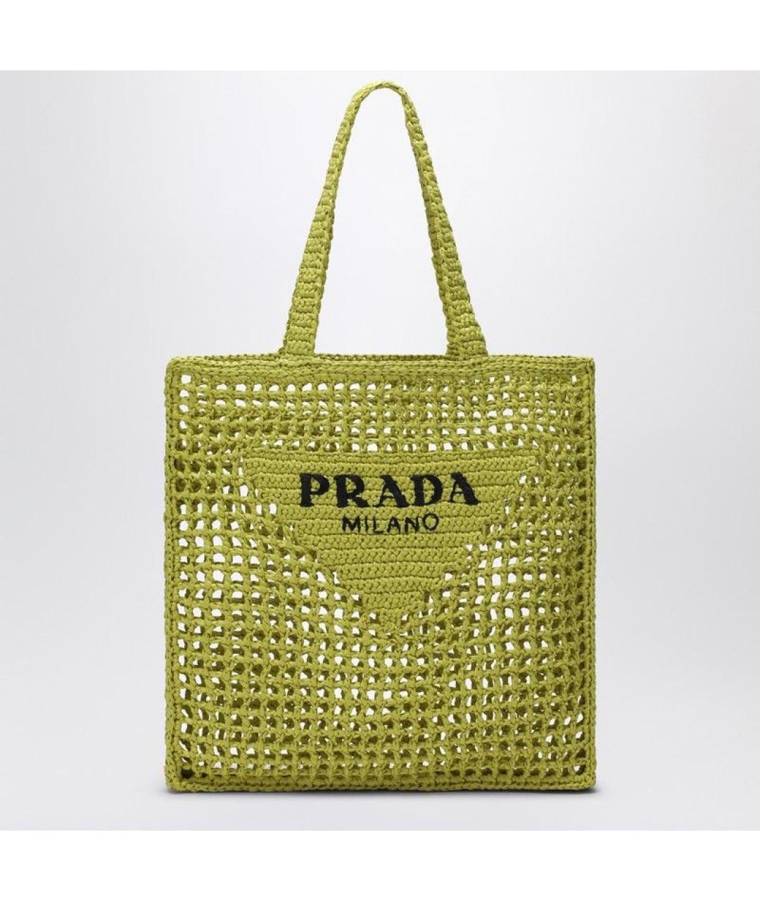 PRADA Салатовая сумка тоут, фото 3