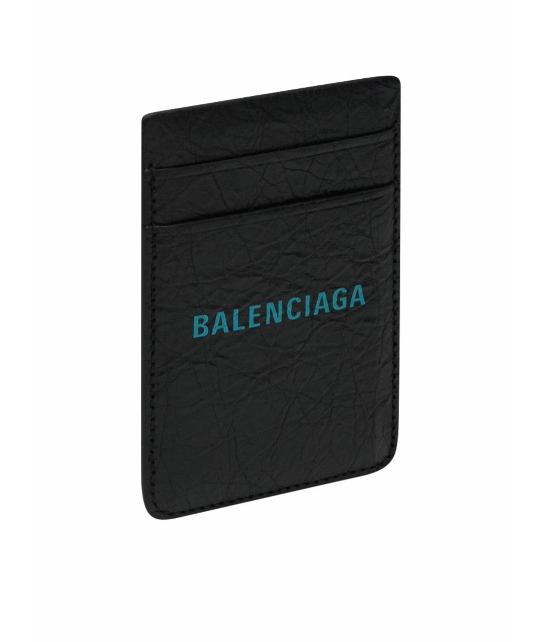 BALENCIAGA Черный кожаный кардхолдер, фото 1