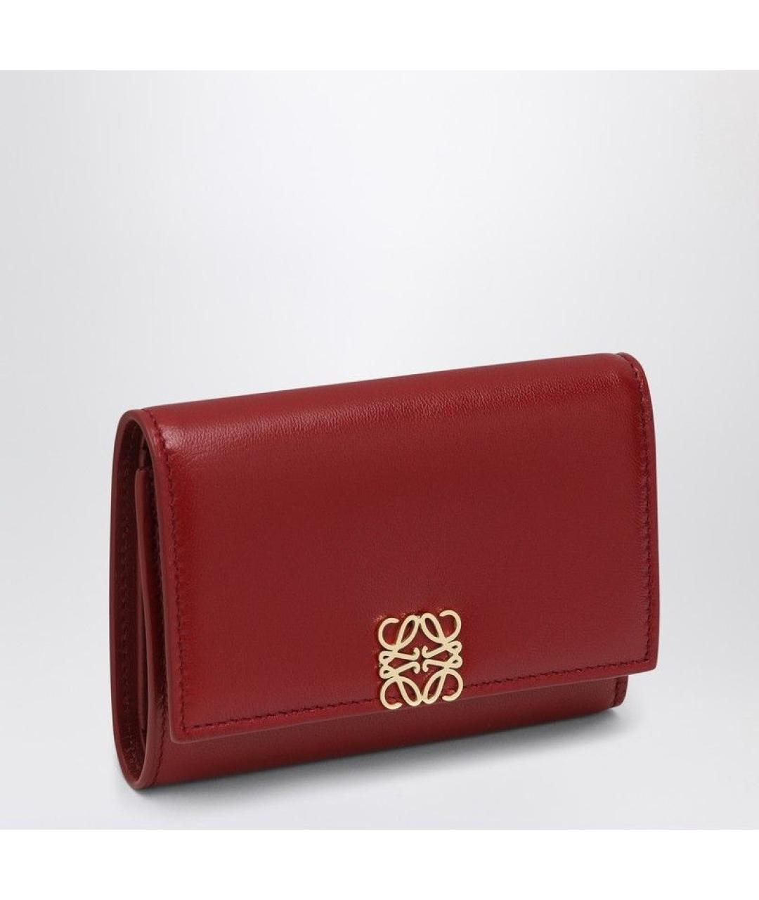 LOEWE Красный кожаный кошелек, фото 3