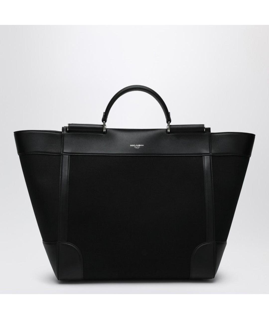 DOLCE&GABBANA Черная сумка тоут, фото 3