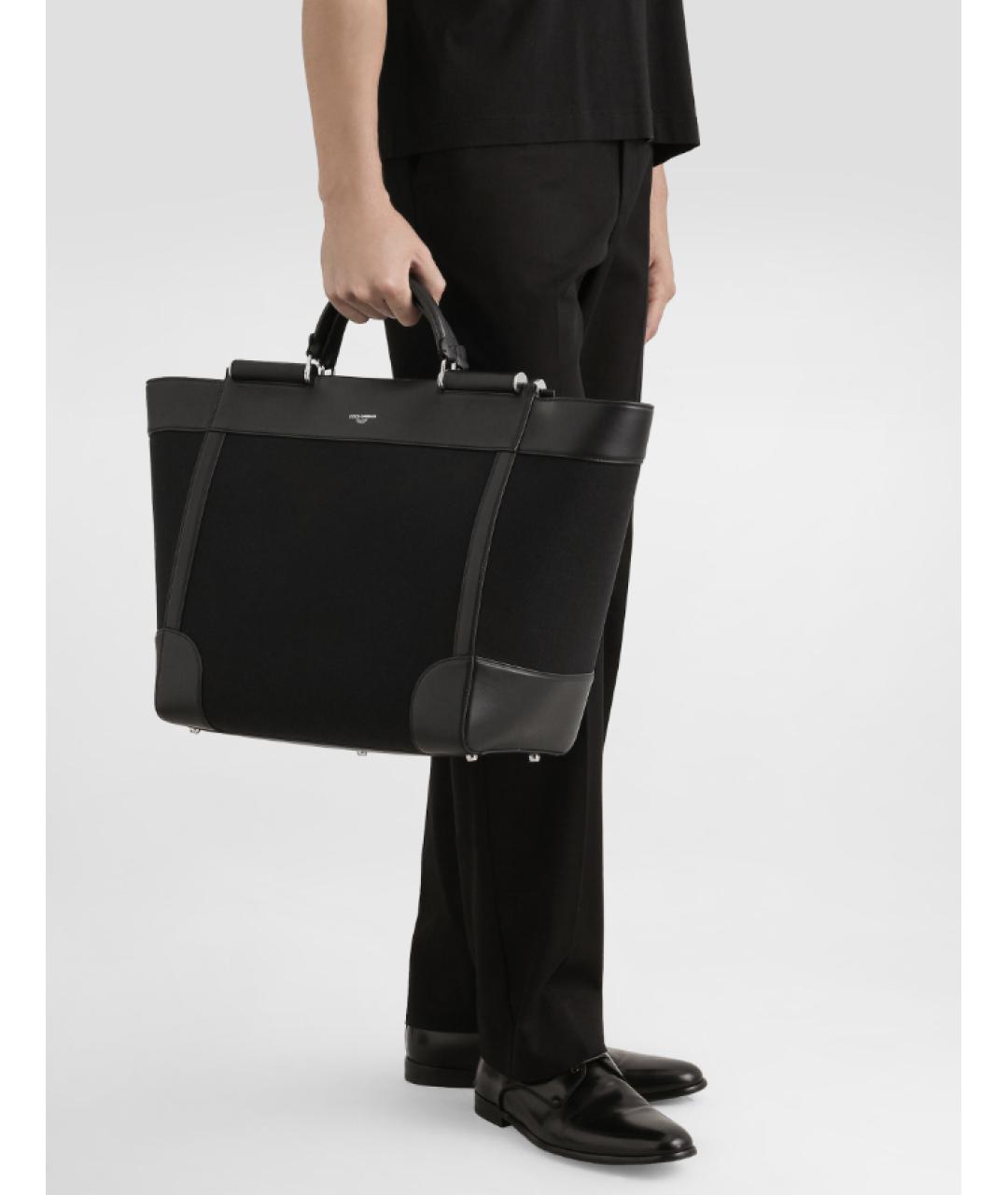DOLCE&GABBANA Черная сумка тоут, фото 4
