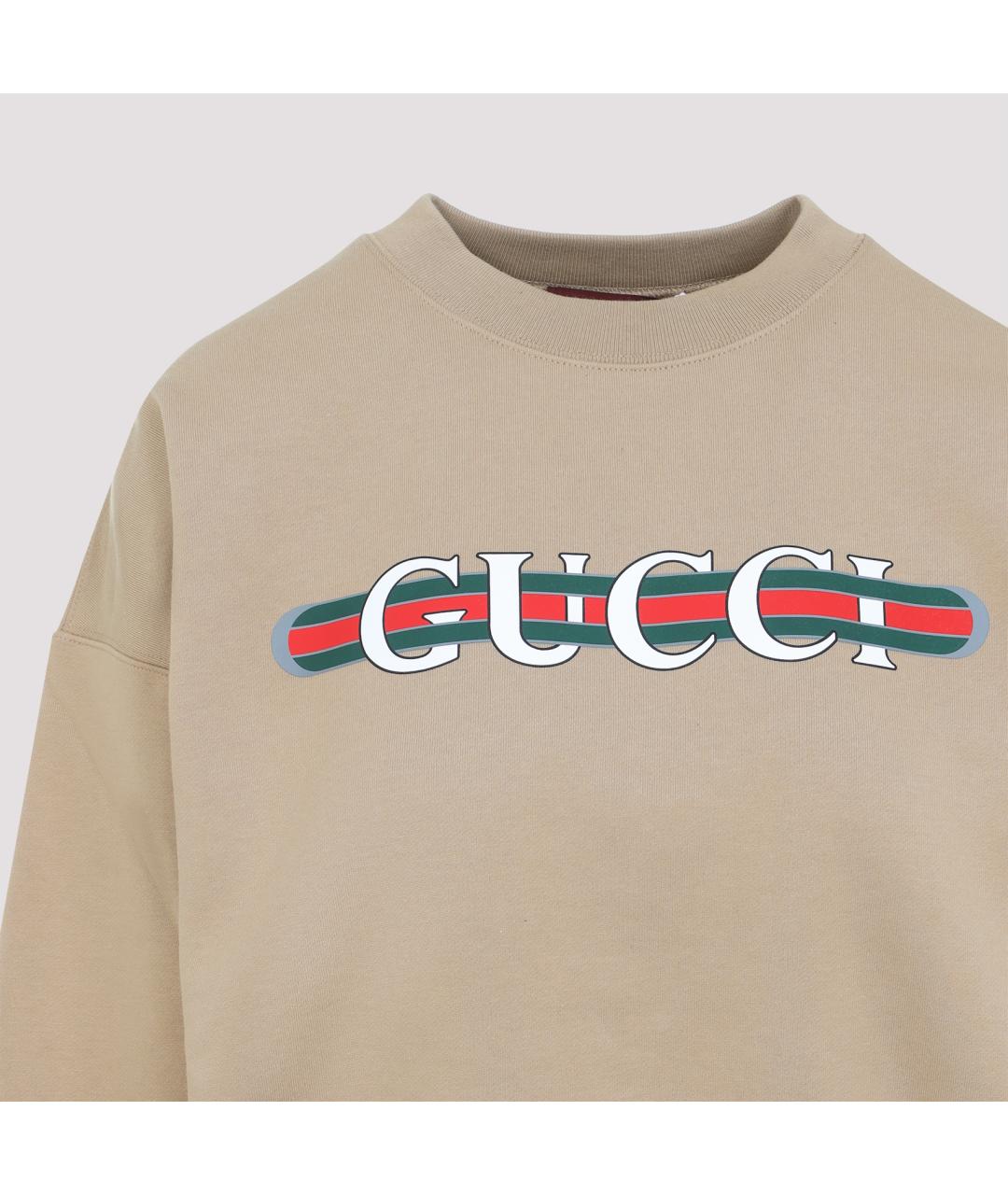 GUCCI Бежевый хлопковый джемпер / свитер, фото 4