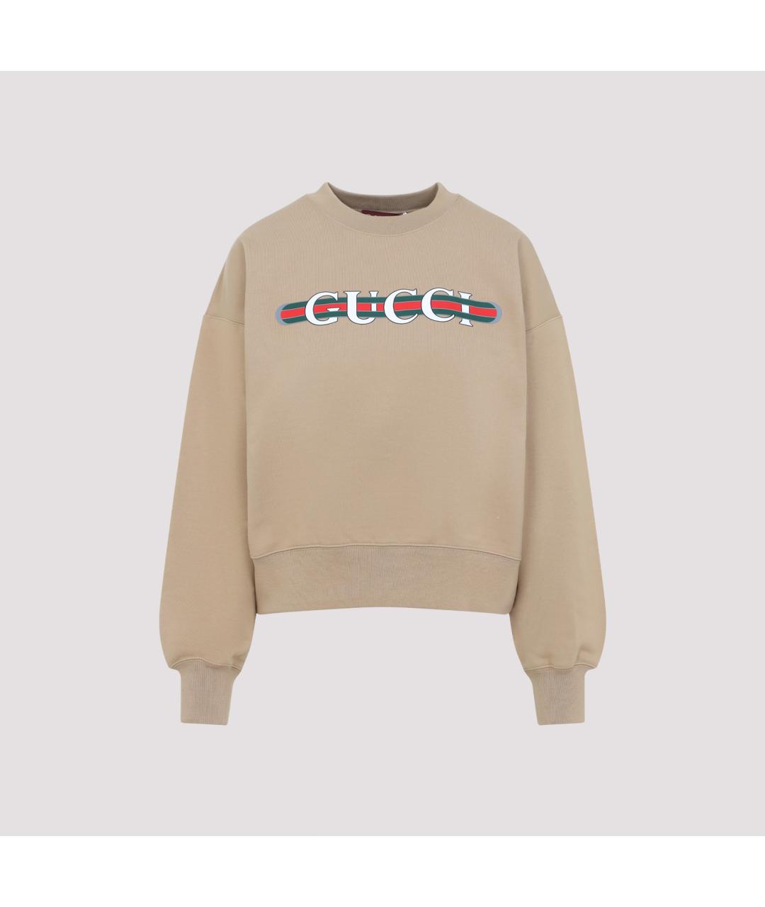 GUCCI Бежевый хлопковый джемпер / свитер, фото 2