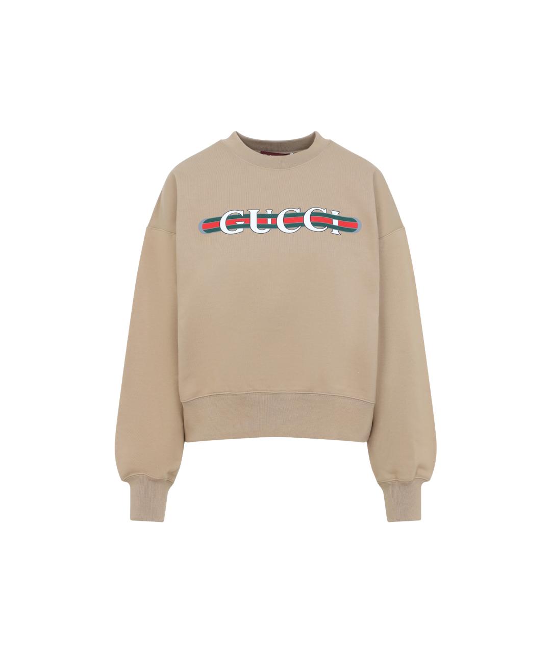 GUCCI Бежевый хлопковый джемпер / свитер, фото 1