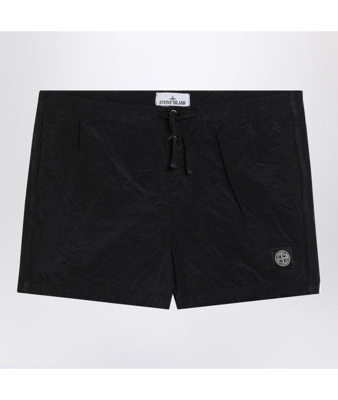 STONE ISLAND Черные полиамидовые плавки, фото 3