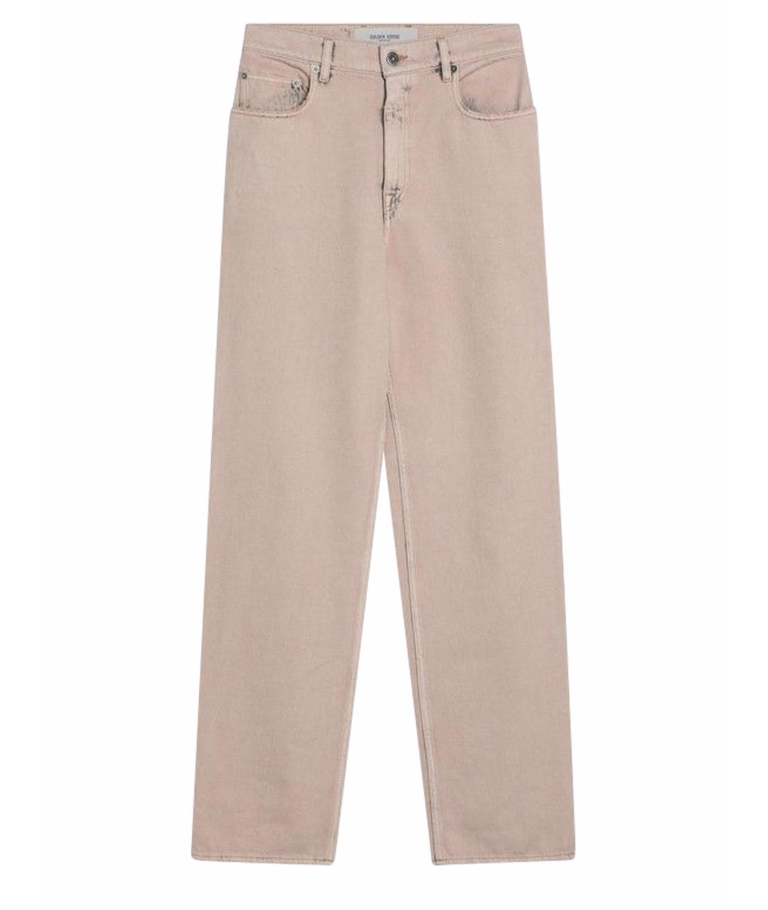GOLDEN GOOSE DELUXE BRAND Розовые хлопковые прямые джинсы, фото 1