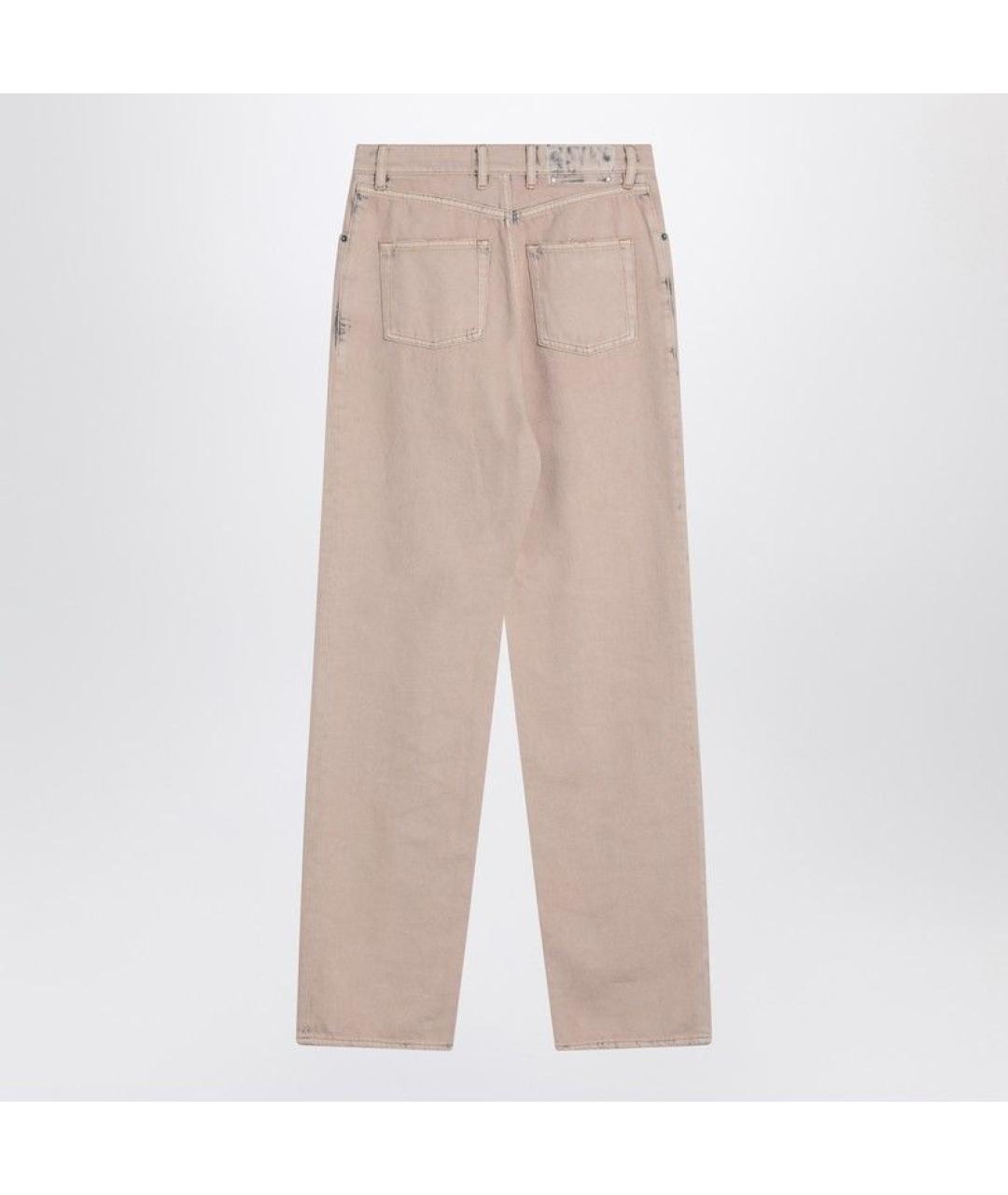 GOLDEN GOOSE DELUXE BRAND Розовые хлопковые прямые джинсы, фото 2