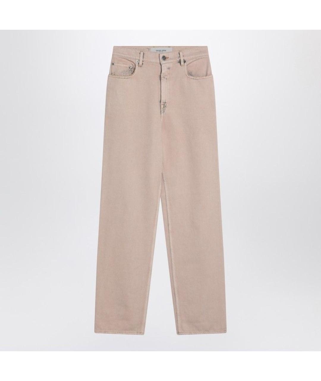 GOLDEN GOOSE DELUXE BRAND Розовые хлопковые прямые джинсы, фото 3