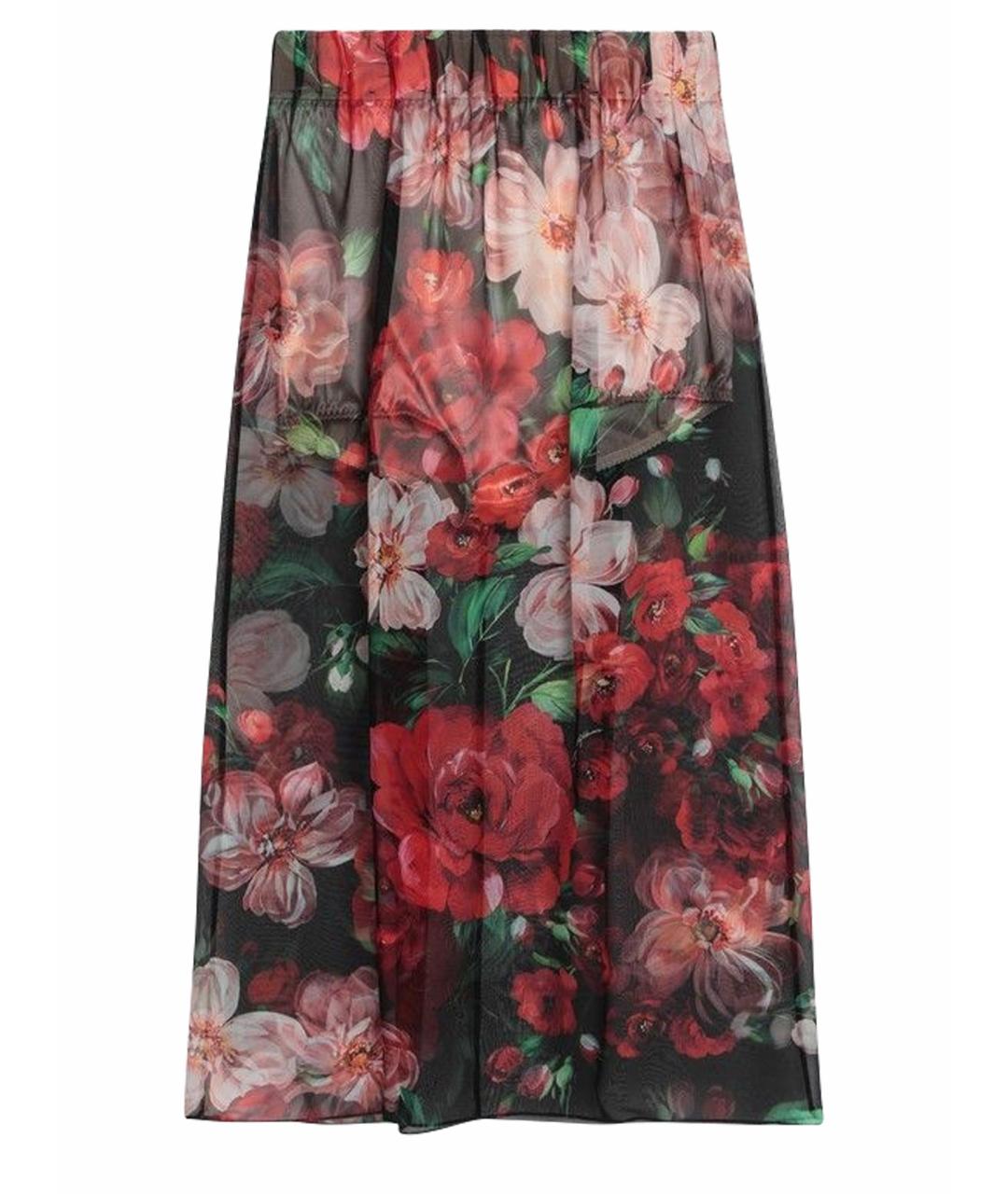 DOLCE&GABBANA Мульти шелковая юбка миди, фото 1