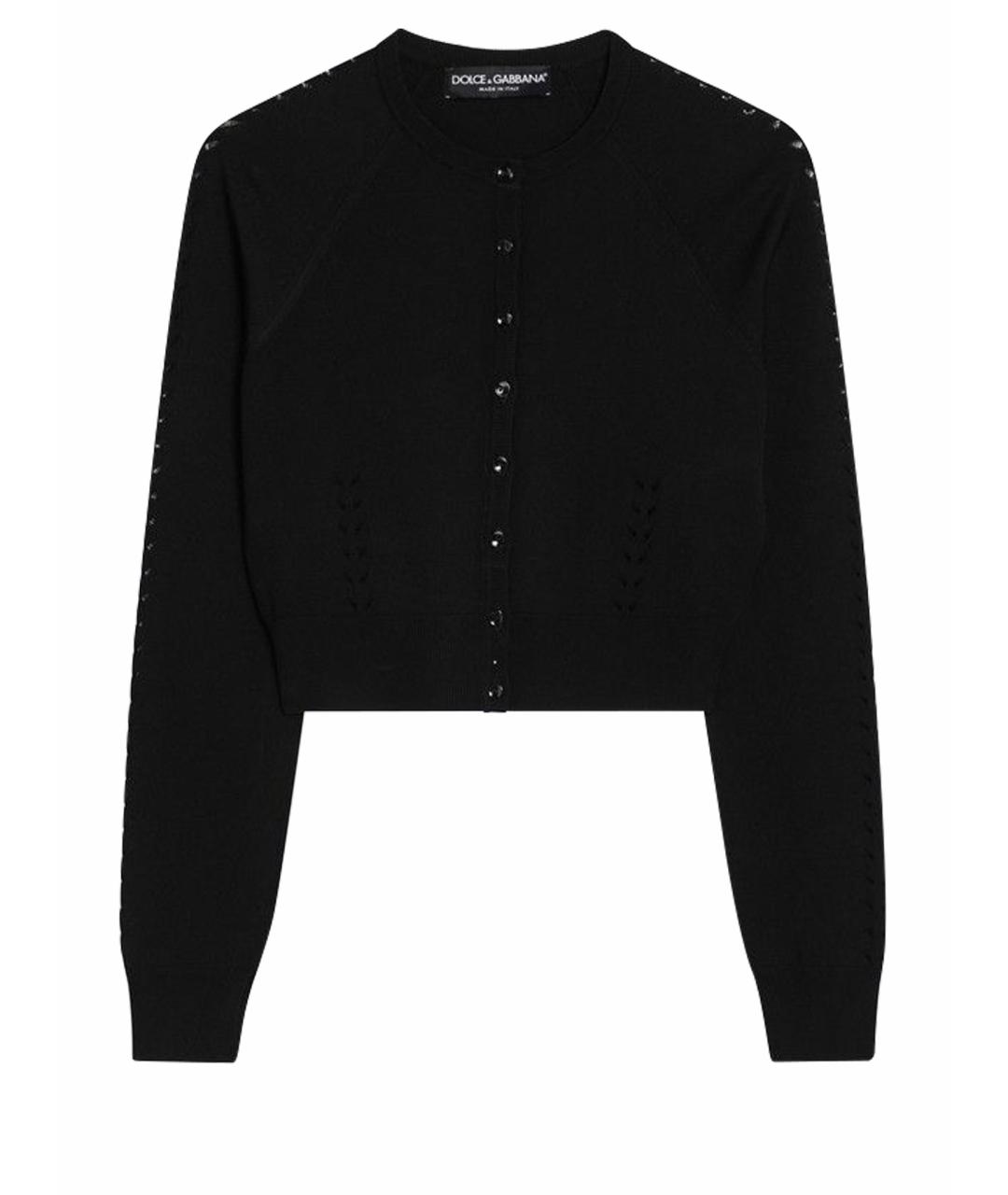 DOLCE&GABBANA Черный вискозный кардиган, фото 1