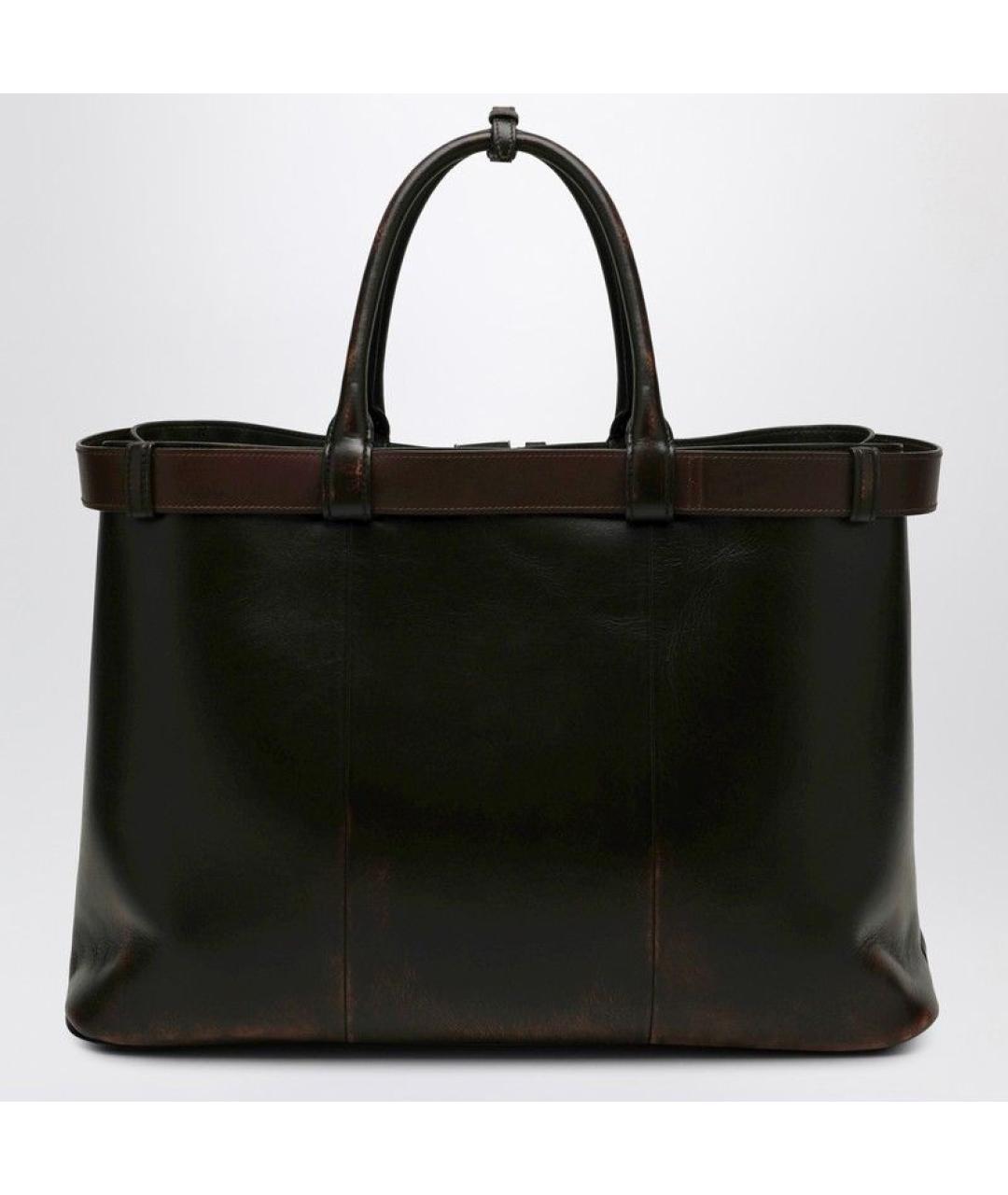 PRADA Коричневая кожаная сумка тоут, фото 2