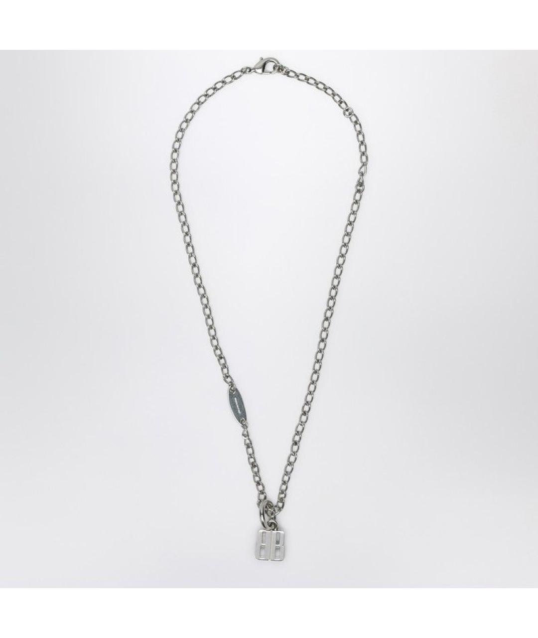 BALENCIAGA Серебряная металлическая цепочка, фото 3