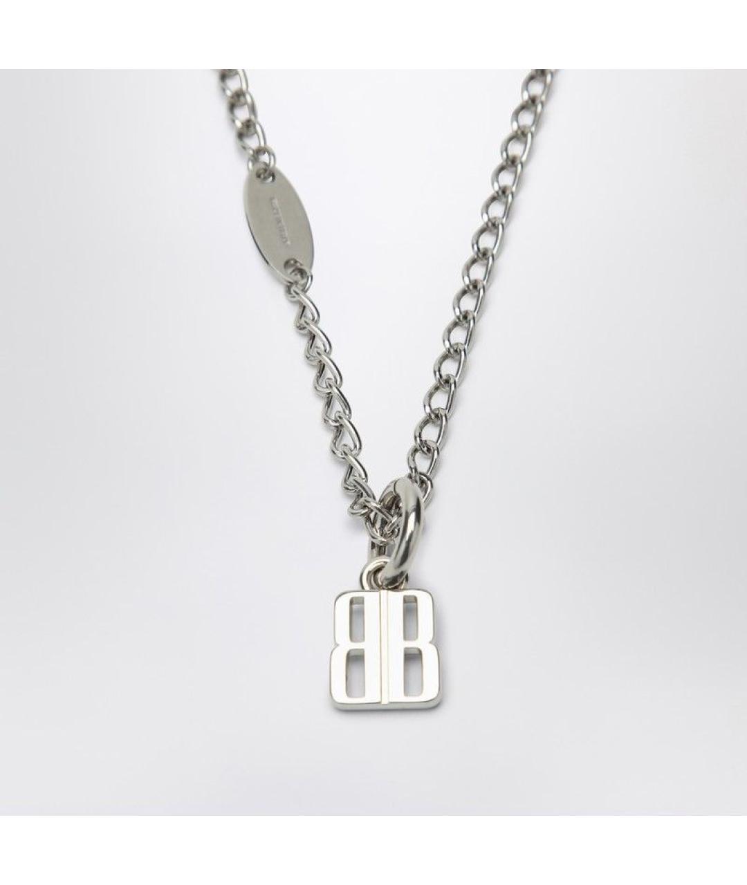 BALENCIAGA Серебряная металлическая цепочка, фото 2