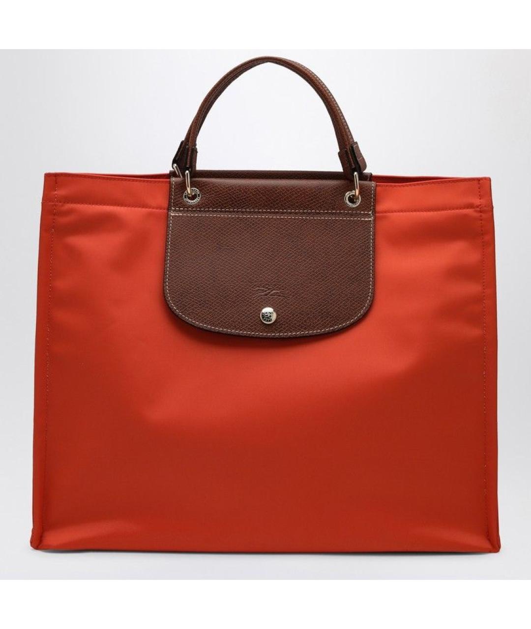 LONGCHAMP Оранжевая синтетическая сумка тоут, фото 3