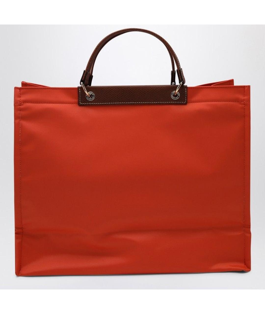 LONGCHAMP Оранжевая синтетическая сумка тоут, фото 2
