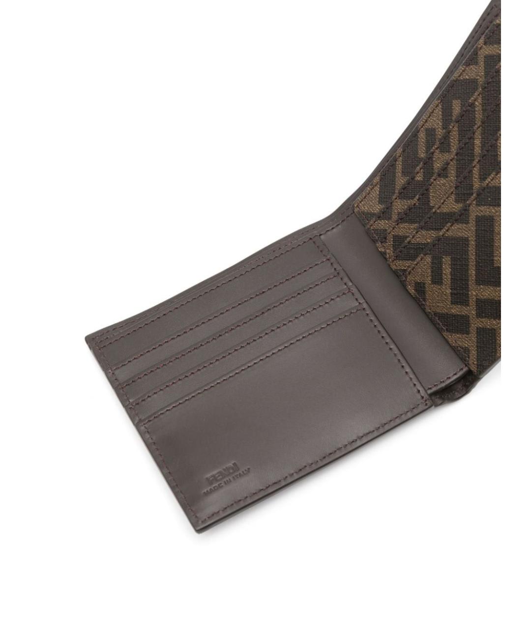 FENDI Коричневый кожаный кошелек, фото 3