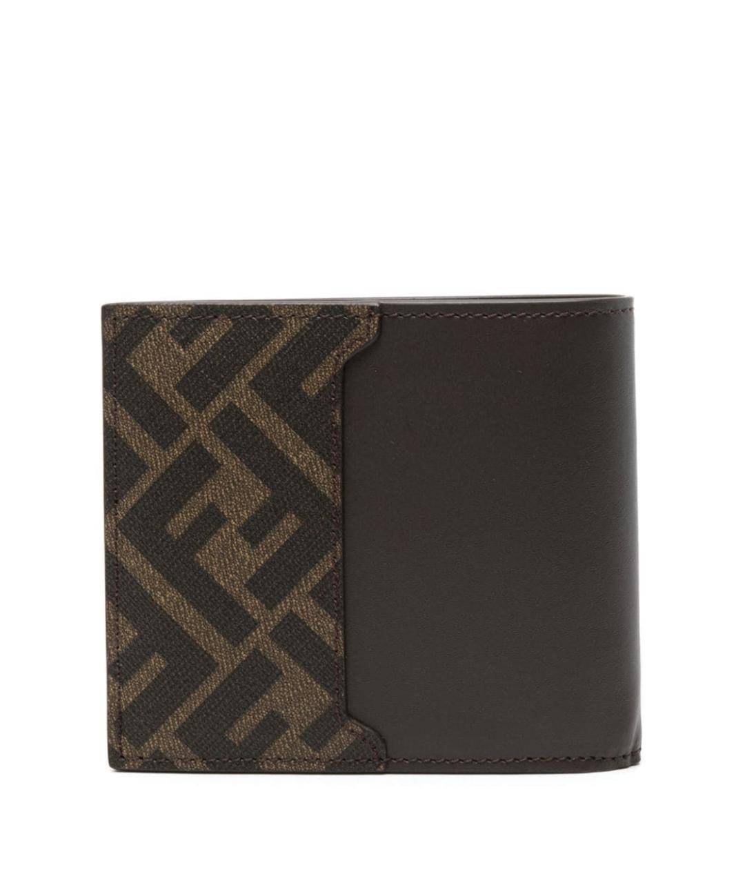 FENDI Коричневый кожаный кошелек, фото 2