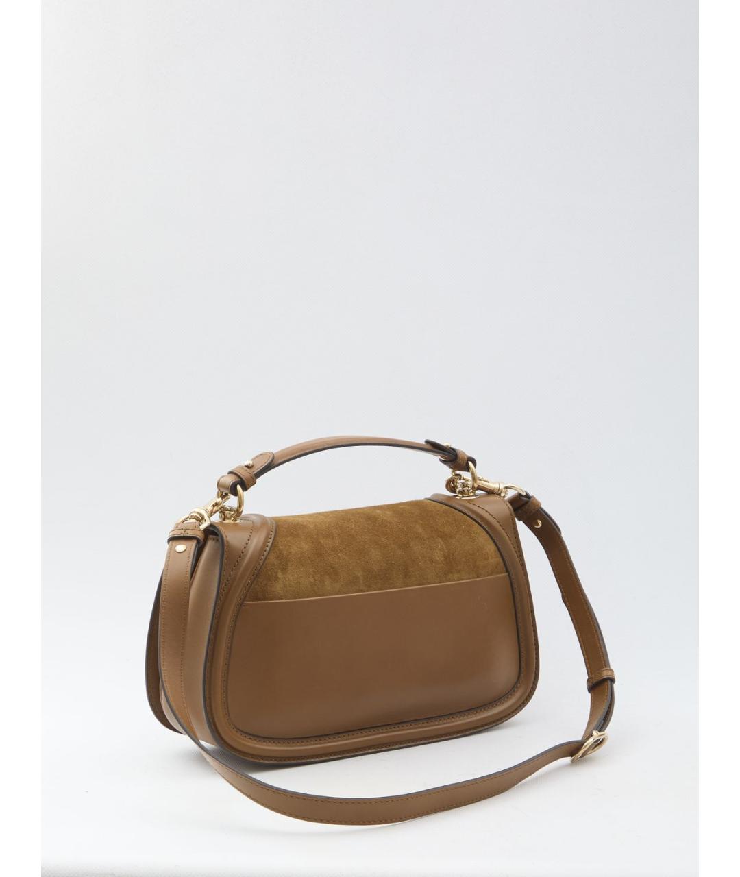 GUCCI Коричневая кожаная сумка через плечо, фото 2