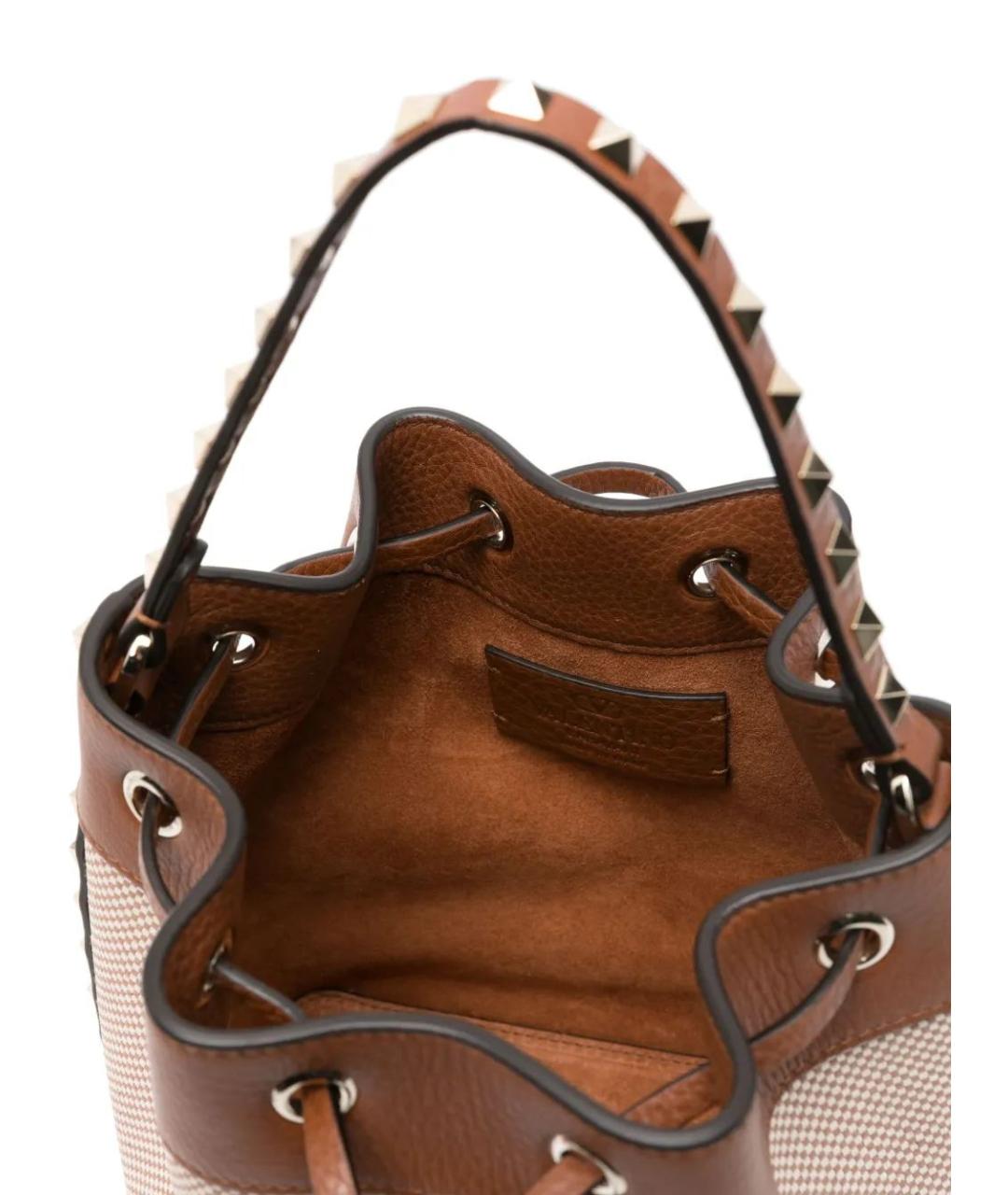 VALENTINO Бежевая кожаная сумка тоут, фото 5