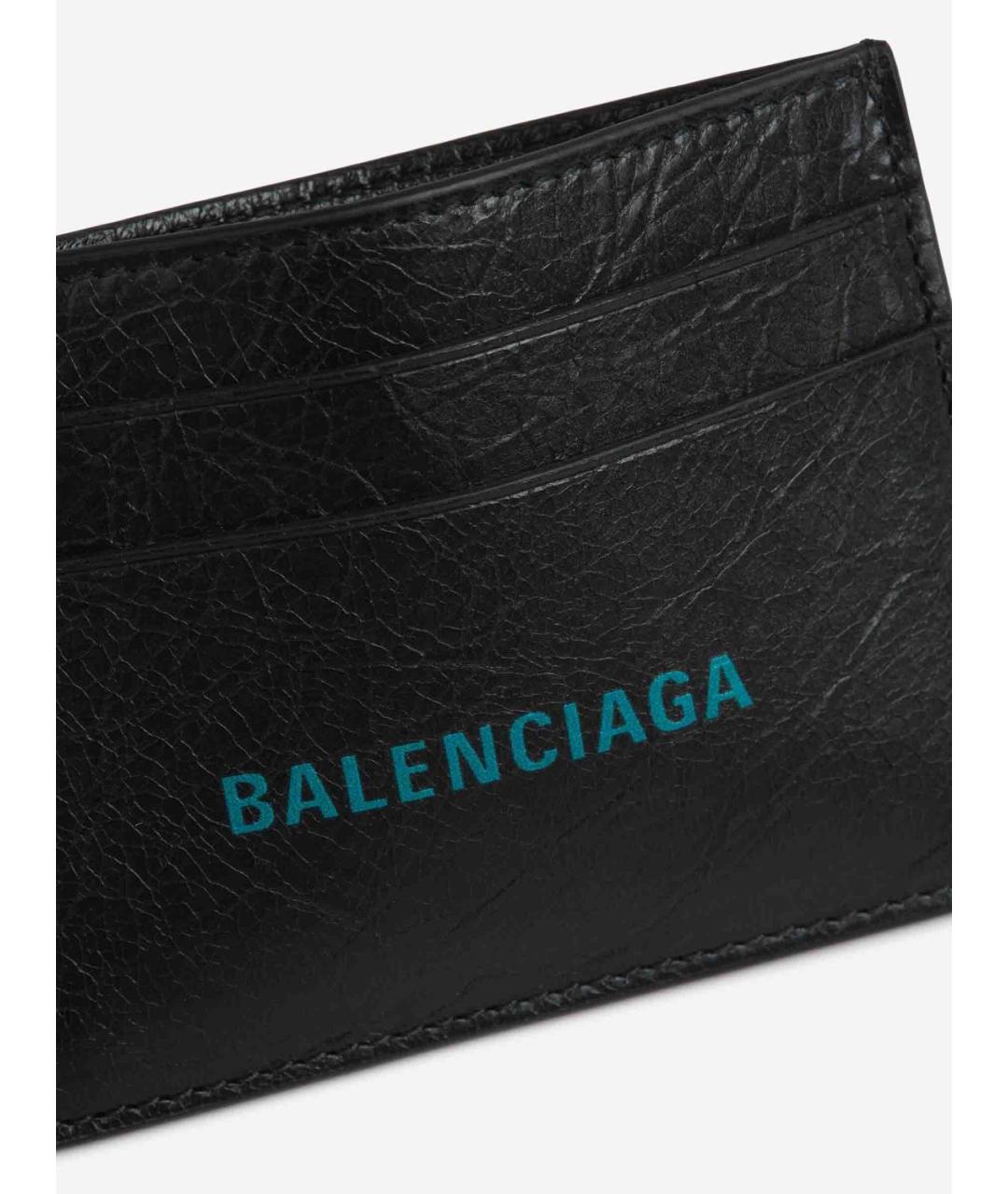 BALENCIAGA Черный кожаный кардхолдер, фото 4
