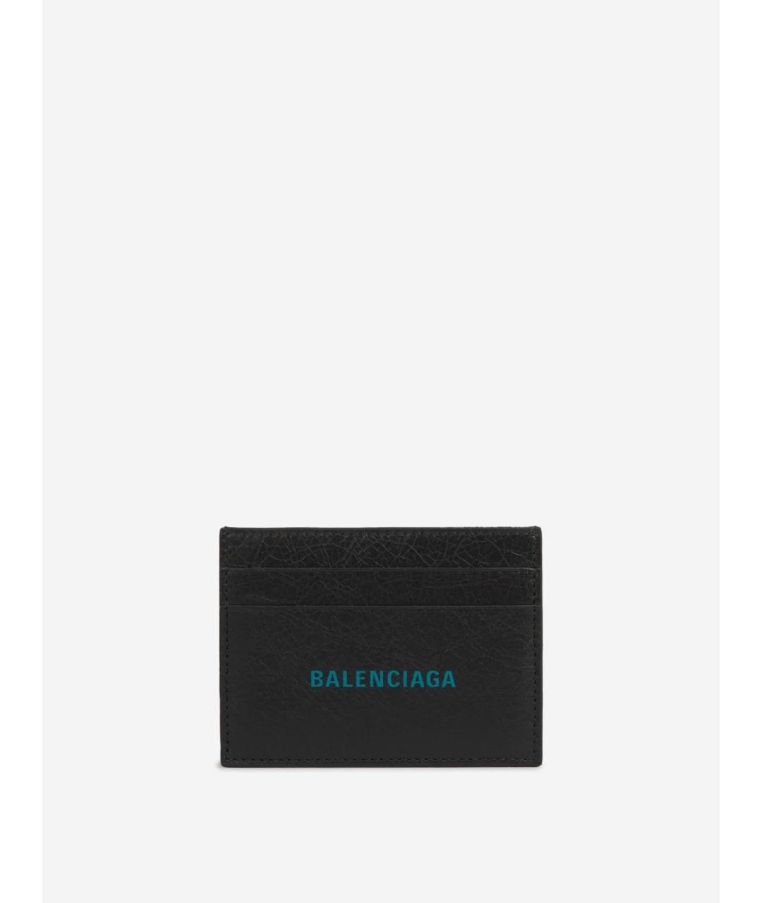 BALENCIAGA Черный кожаный кардхолдер, фото 5